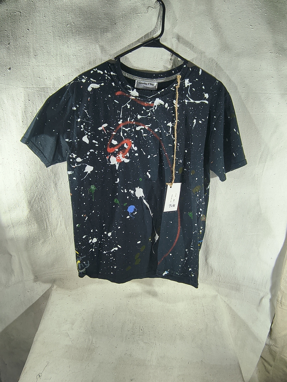 Timothy Designs T131 Men's Black SS Tee Med W/Unique Street Wear Design
